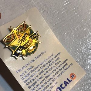 Dodgers all star game button pin collectibles item